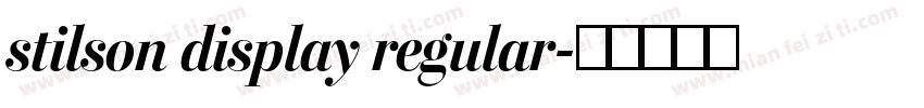 stilson display regular字体转换